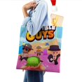 thumbnail image 4 of Stumble Guys Bolso de tela con estampado de lienzo para mujer, bolsa de compras reutilizable y estética, con cremallera interior, regalo para mujer,38*45cm., 4 of 6
