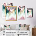 thumbnail image 4 of Designart Abstract Geode Geometric Pink And Green I Canvas Wall Art, 4 of 5