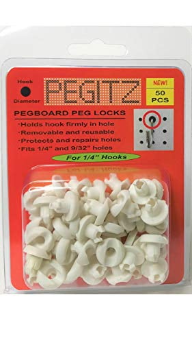 Details about   Pegitz Pegboard Peg Locks 50PCS 1/4 inch Black 