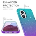 thumbnail image 3 of OnePlus Nord N300 5G Case, Rosebono Hybrid Glitter Sparkle Transparent Colorful Gradient TPU Skin Cover Protection Case For OnePlus Nord N300 5G (Gold/Pink), 3 of 4