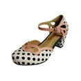 thumbnail image 2 of Zapatos huecos de hebilla de tacón alto con punta redonda gruesa de lunares para mujer Wmkox8yii hfjk1269, 2 of 5