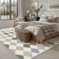 thumbnail image 2 of BERTHMEER 9'x12' Large Area Rugs for Living Room Modern Rhombus Checkered Rugs Bedroom Office Dining Room Farmhouse Geometric Contemporary Washable Non Slip Rugs Carpets, Multicolor, 2 of 5