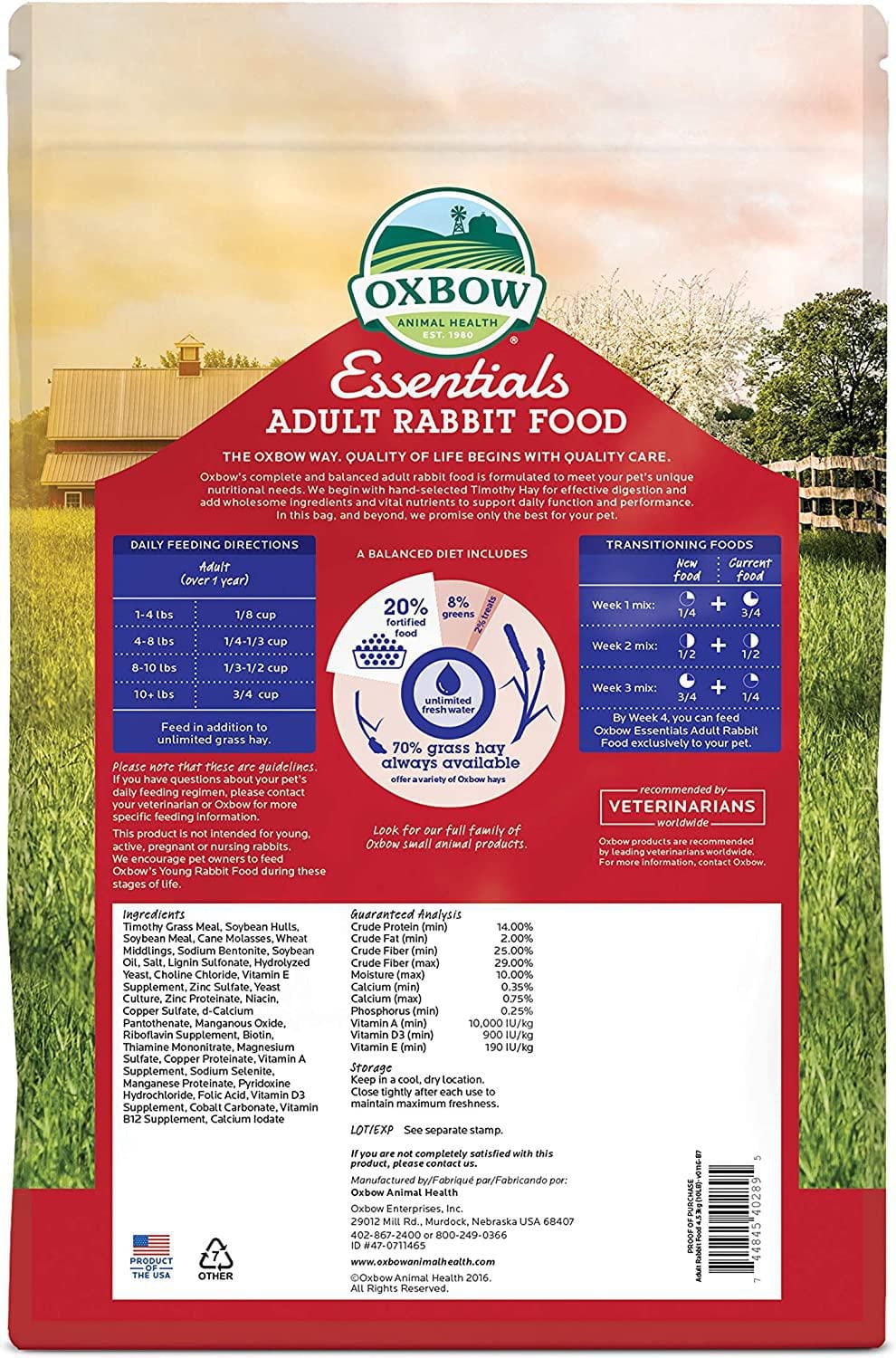OxBow Essentials Adult Rabbit Food