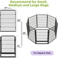 thumbnail image 2 of PINDEE Dog Playpen with Wider Door,  Heavy Duty Dog Pen, Anti Rust Dog Fence, Easy Insert into Soil, Pet Playpen for Yard RV Camping,08 panels,40 inch, 2 of 9