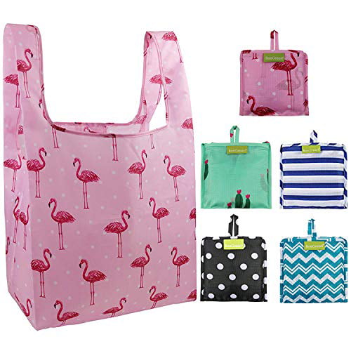 Large Reusable Foldable Shopping Bag Eco Tote Handbag Folding Bags Pouch Bag