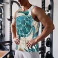 thumbnail image 5 of Lsque Watercolor Sea Turtle Pattern Mens Tank Tops Muscle Athletic Quick Dry Sleeveless Workout Fitness T Shirts Beach Tank Top, Loose-fit Sleeveless Shirt for Men-Medium, 5 of 7