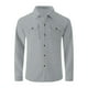 thumbnail image 5 of pstuiky camisas de hombre de manga larga, Cárdigan con capucha y botones de manga larga con bolsillos dobles informales de color liso para hombre Tops de talla grande para hombre m, 5 of 7