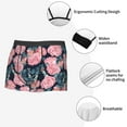 thumbnail image 3 of Logiee Rose Flowers Print Mens Boxer Briefs,Boxer Briefs for Men,Breathable Stretch Underwear,Boys Boxer Briefs-Large, 3 of 5