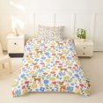 thumbnail image 2 of Castle Fairy Cartoon Flowers Deer Twin Duvet Cover,Colorful Floral Animal Twin Bedding,Cream Pink Blue,Reversible,2pcs,No Comforter,1 Duvet Cover and 1 Pillowcase, 2 of 6