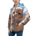 thumbnail image 2 of Naloa Cute Guinea Pig Sea Teenage Zipper Hoodie, Long Sleeve Zip Up Hoodies Casual Jackets Tops for 7-12 Years-Medium, 2 of 6
