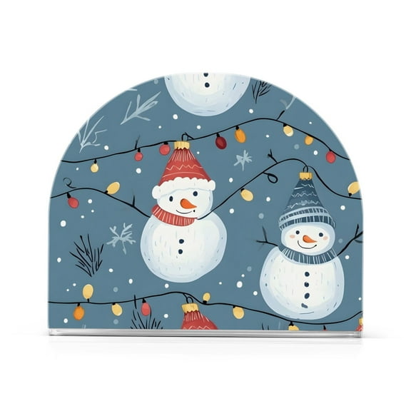joogoo Acrylic Napkin Holder Table Kitchen Paper Tissue Organization Snowman Christmas