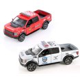 thumbnail image 1 of KiNSMART 2022 Ford F-150 Raptor Police & FIre Edition 2Set 5" 1:46 Scale Die Cast Metal Model Toy Trucks, 1 of 5