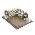 thumbnail image 5 of APLVFFZH 2 in 1 Cat Bed Play Tunnel with Removable Mat Nonslip Bottom Kitty Training Cats Brown M, 5 of 9