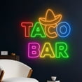 thumbnail image 2 of Handmadetneonsign Taco Bar Neon Sign, Tacos LED Sign, Taco Neon Light, Tacos Chef LED Light, 2 of 5