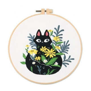 Bathroom Black Cat Cross Stitch Pattern, Modern Cross Stitch, Cat