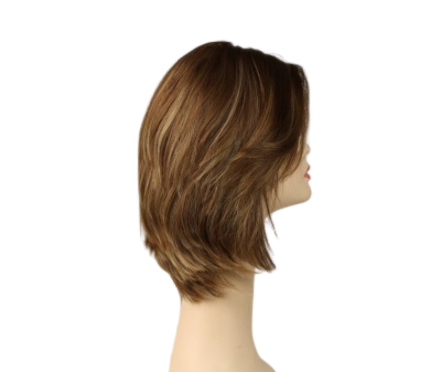 European Human Hair Freeda Wig Regina Blonde With Highlights 16-10 Multi-Directional Skin Top Size M