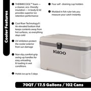 Igloo 70 Qt Latitude Marine Ultra, White and Moonscape