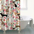 thumbnail image 4 of Chihuahua and Pioneer Flower Shower Curtain 72"x72" ,Bathroom Decorative Shower Curtains Set with 12 Hooks,Modern Waterproof Washable Shower Curtain, 4 of 6
