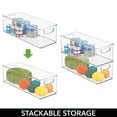 thumbnail image 6 of iDesign Plastic Stackable Pantry Bin with Handles, Set of 2, Clear, Made in USA, 6 of 7