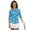 Blue Daisy, variant on Binienty Pink Polka Dot Women Sport Shirts 3/4 Sleeve Cloth Workout Tennis T-Shirts Quarter Zip Machine Washable for Golf,Tennis,Hiking,Running,Gym