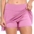 thumbnail image 4 of Pxiakgy skirts for women Women Tennis Skirts Inner Shorts Elastic Sports Golf Skorts With Pockets Pink + M, 4 of 8