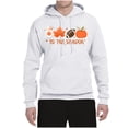 thumbnail image 2 of Wild Bobby Tis' The Season Pumpkin Spice Leaves Football Pumpkins Stars Halloween Unisex Hoodie Sweatshirt, White, XX-Large, 2 of 6