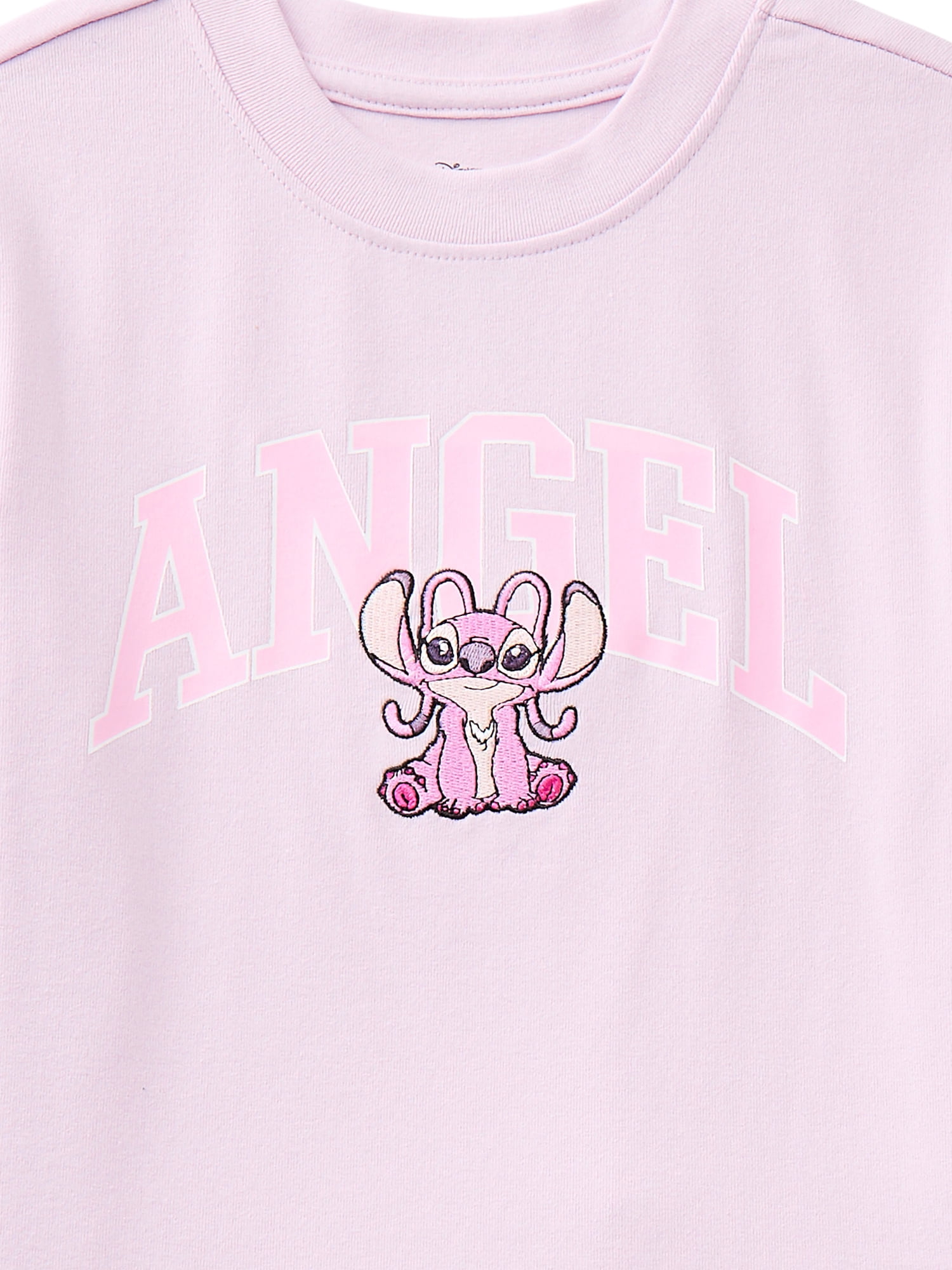 Disney Stitch & Angel Girls Angel Embroidered Graphic Tee and Skort Set, 2-Piece, Sizes 4-16