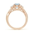 thumbnail image 2 of ANGARA Natural Nature Inspired 1.12 ct Aquamarine & Diamond Twisted Vine Ring in 14K Rose Gold for Women (Size-7mm) | March Birthstone, Anniversary, Jewelry Gift for Women | Natural Aquamarine Ring, 2 of 9