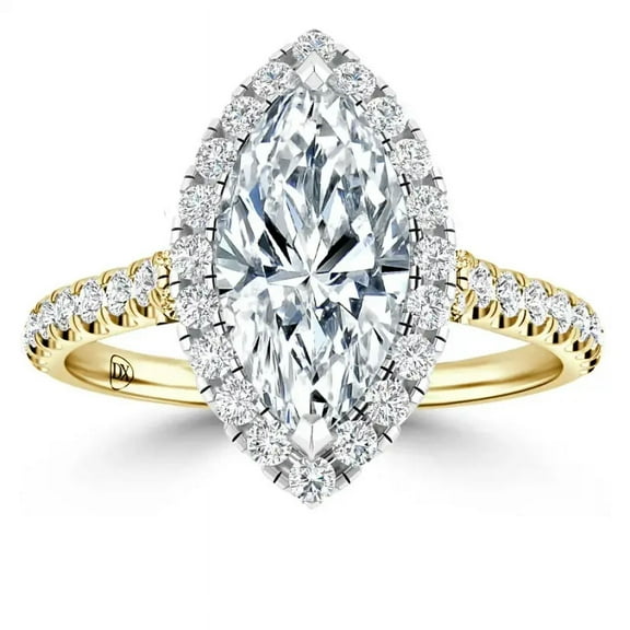 OM-RE Marquise Cut Diamond Solitaire Engagement Ring, 1 ct, 10k Gold