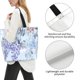 thumbnail image 3 of Balery Bird Butterfly Stripe Bolsa Tote Estilo Estético con Cremalleras, Bolsa de Hombro, Bolsa de Compras Grande y Plegable, 3 of 8