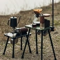 thumbnail image 4 of Aluminum Alloys Folding Small Chair Small Table for Camping Picnics Practical 2 in 1 Folding Table Stool Outdoor Camping, 4 of 8