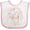 White and Pink, variant on Inktastic Little Sister I Love My Big Sister Boys or Girls Baby Bib