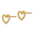 thumbnail image 2 of 14k Yellow Gold Heart Stud Earrings Ball Button Love, 2 of 8