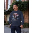 thumbnail image 3 of Old Glory Mens 4th Of July American Flag Bald Eagle Long Sleeve Graphic T Shirt, 3 of 6
