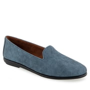 Aerosoles Women's Betunia Loafer, Blue Jean Textured Faux Leather, 6.5W