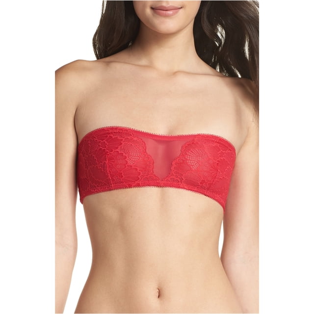 Free People Womens Malinda Bandeau Bra, Rosa, XS Free People Bandeau