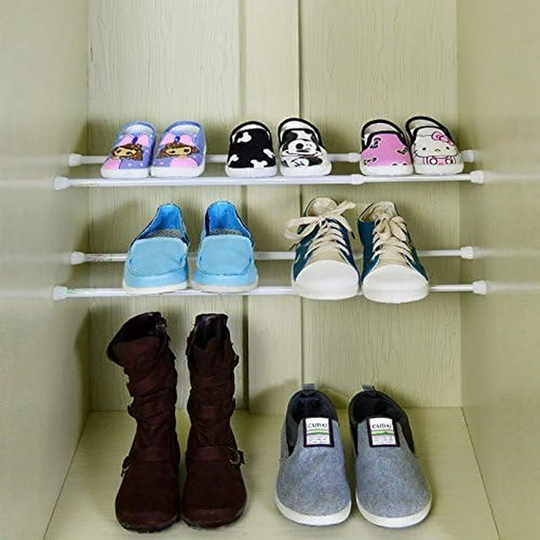 Tension rod shop shoe rack