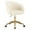 Round White golden Base, variant on TYUIOP Velvet Office Desk Chair, Comfy Swivel Modern Leisure Armchair with Wheels, Upholstered Comfy Velvet Fabric Makeup Chair Height Adjustable for Teens Women Girls Elegant Home Office, Rose