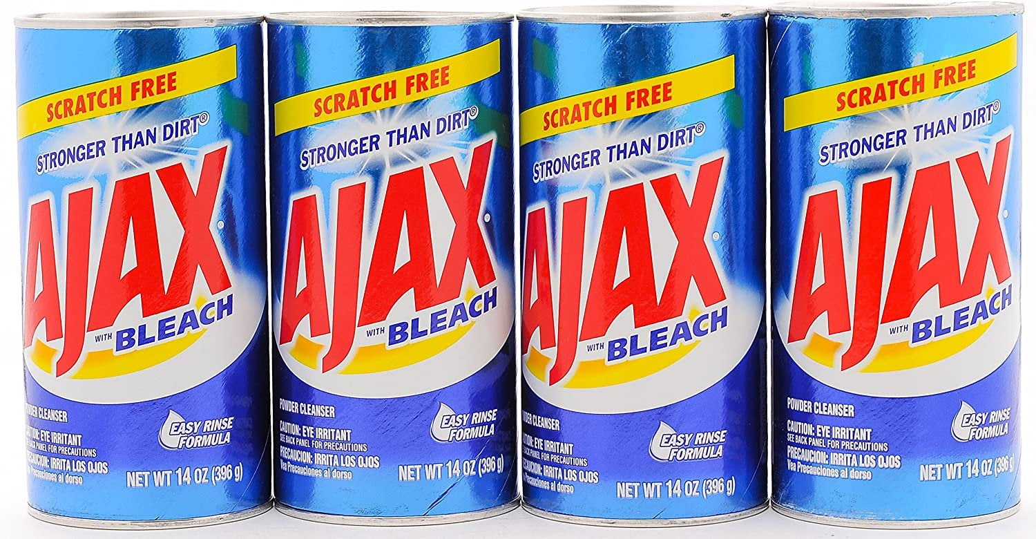 Ajax Powder Cleanser with Bleach, 14 oz 396 g 4 Pack
