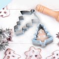 thumbnail image 3 of 3PCS Cookies Moulds Christmas Tree Molds Biscuits Cake Stainless Steel Pastry Baking Tools Set, 3 of 9
