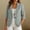 *Dark Gray, variant on Women's Linen Blend 3/4 Sleeve Single Button Blazer,Casual Work Jacket with Pockets White,Women's Plus XXL