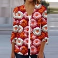 thumbnail image 1 of LOVZFMLL Cardigan pour Femmes 2025 Halloween Boutons Cardigan Imprimé Citrouilles Manches 3/4 Col Décontracté, 1 of 5