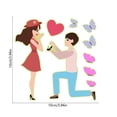 thumbnail image 3 of Lilixerw Glows in The Dark Valentines Day Couple Pattern Stickers,Romantic Window & Wall Decals,Removable & Waterproof Decor for Doors,Glass,Bedroom,3.94x3.94 Inch, 3 of 6
