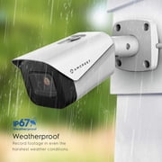 Amcrest 4K Security Camera System w/ 4K (8MP) 8CH PoE NVR, (8) x 4K (8-Megapixel) IP67 Weatherproof Metal Bullet POE IP Cameras (3840x2160), Hard Drive Not Included, NV4108E-IP8M-2496EW8 (White)