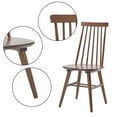 thumbnail image 7 of Duhome Elegant Lifestyle Dining Chairs Set of 2, Wood Dining Room Chairs Slat Spindle Back Kitchen Room Chair Windsor Chairs, Brown, 7 of 7
