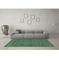thumbnail image 3 of Ahgly Company Indoor Square Southwestern Turquoise Blue Country Area Rugs, 5' Square, 3 of 4