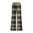 thumbnail image 5 of JIUKE Pajamas Pants for Men Drawstring Plaid Loungewear Baggy Comfy Elastic Waist Casual Trousers with Pockets, 5 of 5
