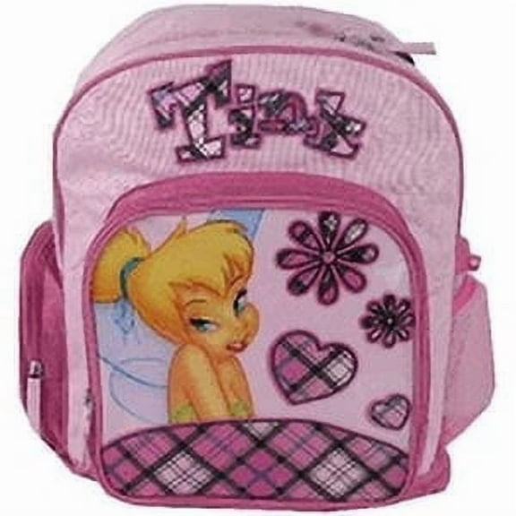 Tinker Bell 12" Toddler Backpack - PINK - with BONUS Water Bottle Small Size for Age 3 