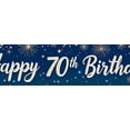 thumbnail image 4 of Blue Themed Happy 70th Birthday Banner with Balloons Fireworks and Gifts Background Party Decoration Photography Prop Birthday Party Supplies Backdrop Decor, 4 of 8