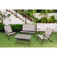 thumbnail image 4 of Letright Industrial 270131 Four Seasons Novara Steel Folding Patio Set - 4 Piece, 4 of 8